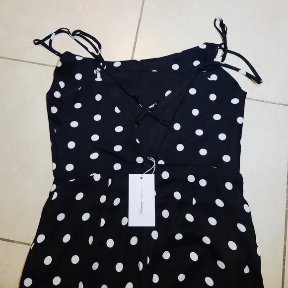 QUINCY BLACK POLKA-DOT JUMPSUIT - Picture 6 of 8
